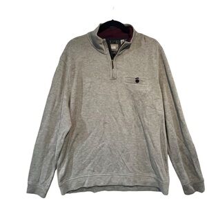 Ted Baker Men's Sweater XXL Pullover 1/4 Zip Gray